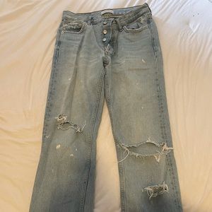 Zara Denim Collection Distressed Jeans